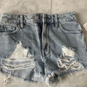 NWT PacSun High Rise Festival Denim Shorts Size 22